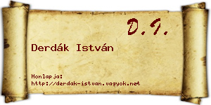 Derdák István névjegykártya